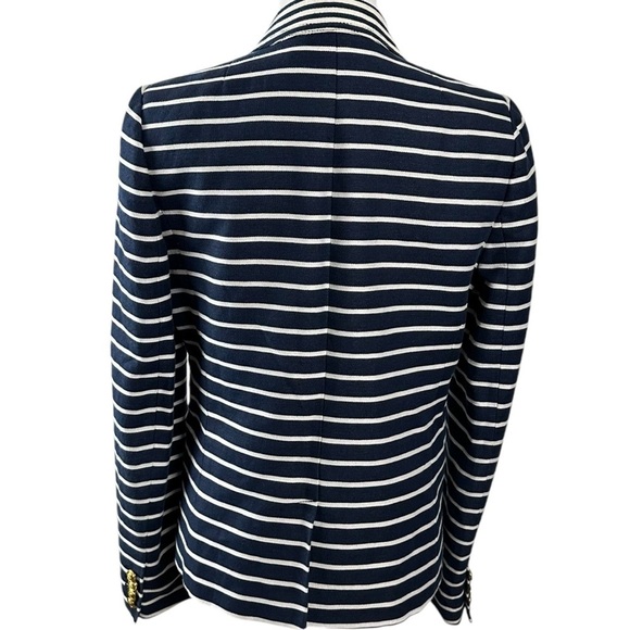 J.Crew Schoolboy Blazer in Navy Mixed Stripe Size 8 Preppy Classic Nautical - Picture 8 of 12